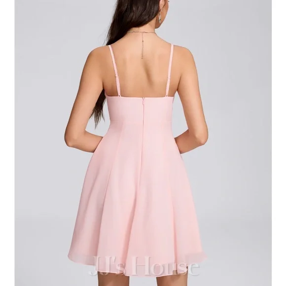 Pink Ruffle Mini Dress - Picture 4 of 7